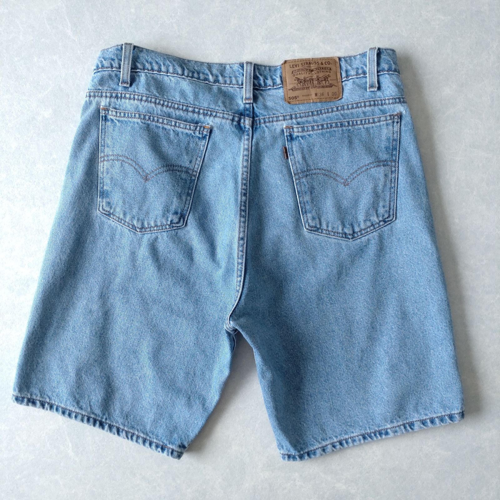 古着 Levi's リーバイス 505 デニムハーフパンツ ショートパンツ 短パン オレンジタブ REGULAR FIT 94年製 W36【L6352】