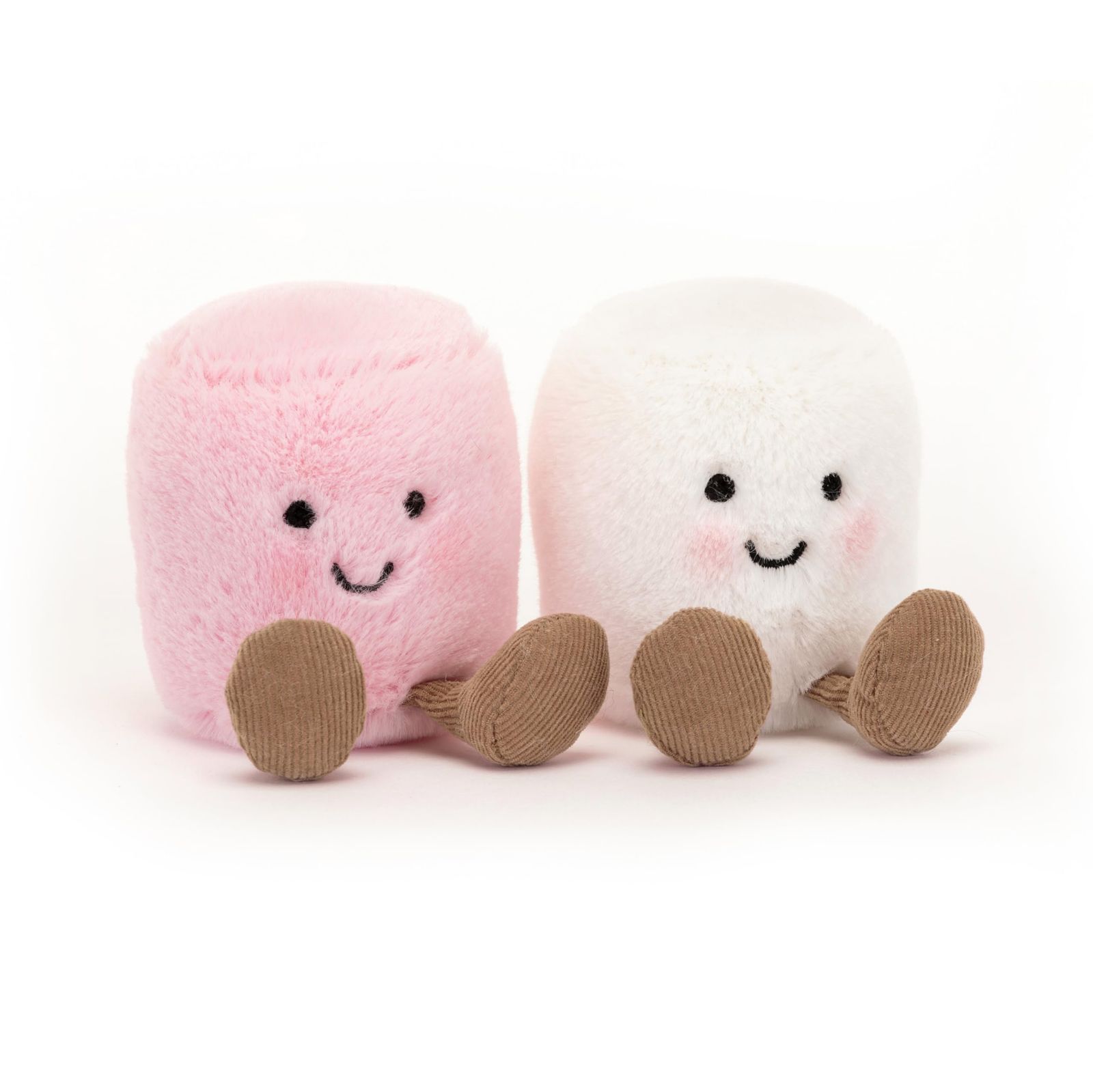 Jellycat 面白いピンクと白のマシュマロ コレクション用ぬいぐるみデコレーション
