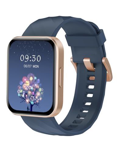 RUIMEN スマートウォッチ iPhone アンドロイド 対応 通話機能付き Smart Watch 1.85インチ大画面 レディース メンズ 腕時計 100+種類運動モード ゲーム 生理周期管理 Gmail/着信＆メッセージ通知 スマホ探 97869dab