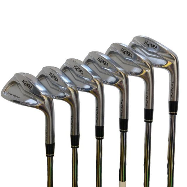 【中古】 本間ゴルフ TOUR WORLD TW727Vn FORGED 6S アイアンセット IR 純正特注シャフト (フレックスS) メンズ 男性用 右利き 右用 Cランク ゴルフクラブ