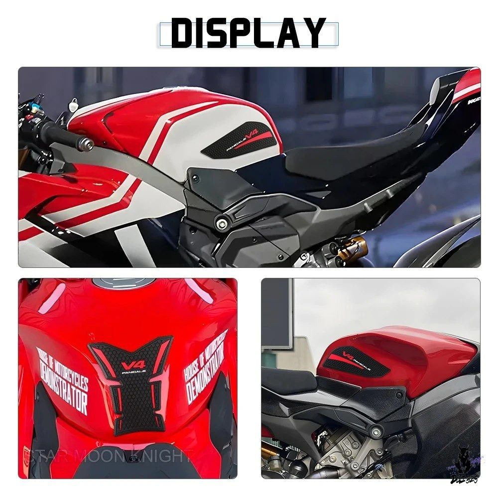 ドゥカティ パニガーレ V4 V4S 2025+ タンクグリップ サイドデカール 滑り止めパッド
