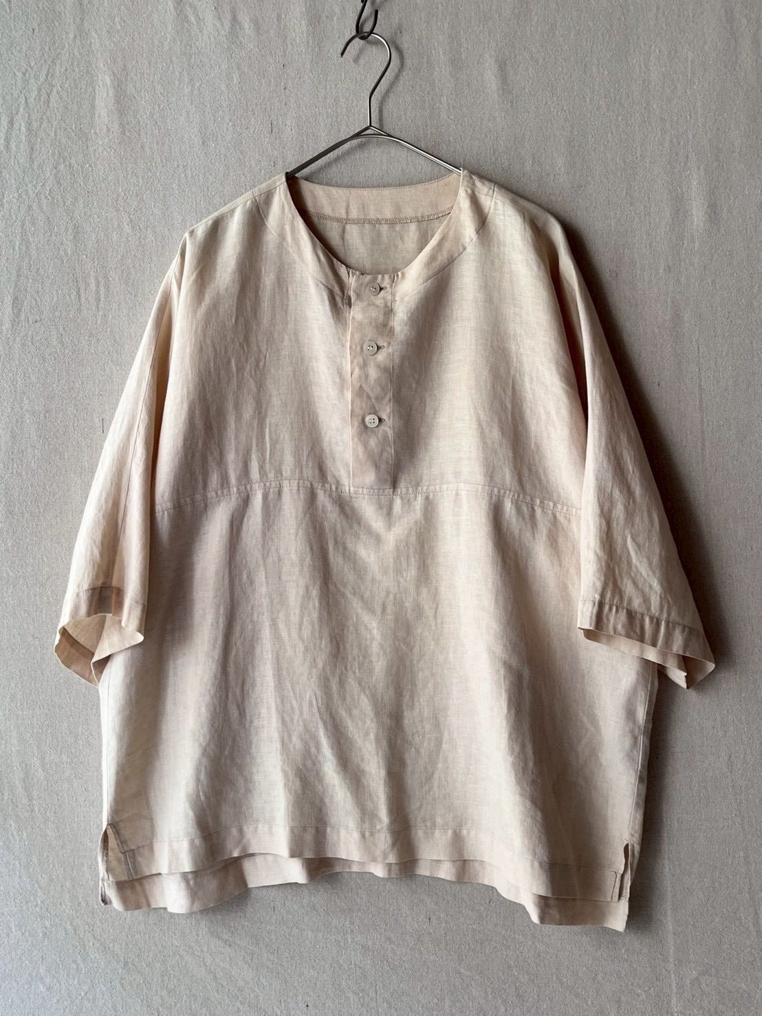 18ss HOMME PLISSE ISSEY MIYAKE プルオーバー ノーカラー シャツ / 2