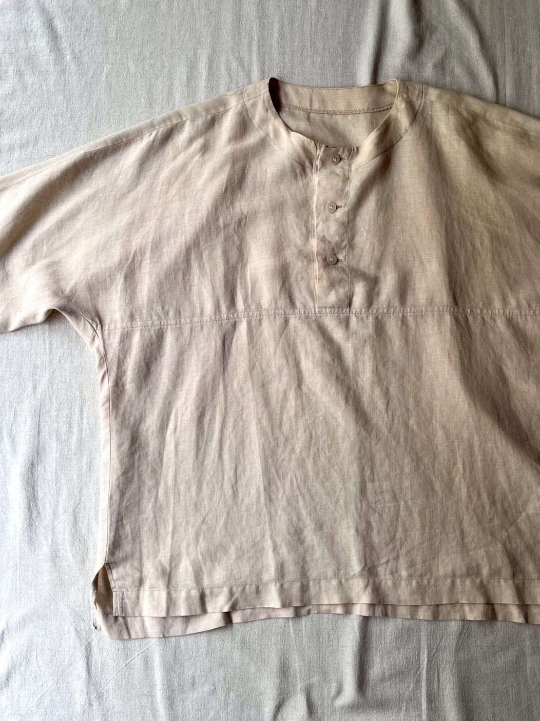 18ss HOMME PLISSE ISSEY MIYAKE プルオーバー ノーカラー シャツ / 2