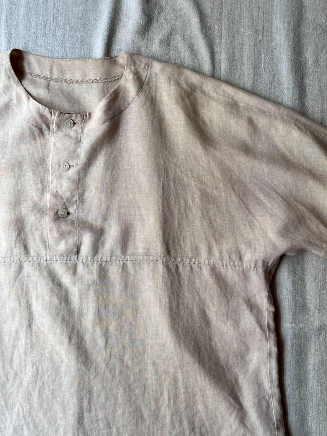 18ss HOMME PLISSE ISSEY MIYAKE プルオーバー ノーカラー シャツ / 2