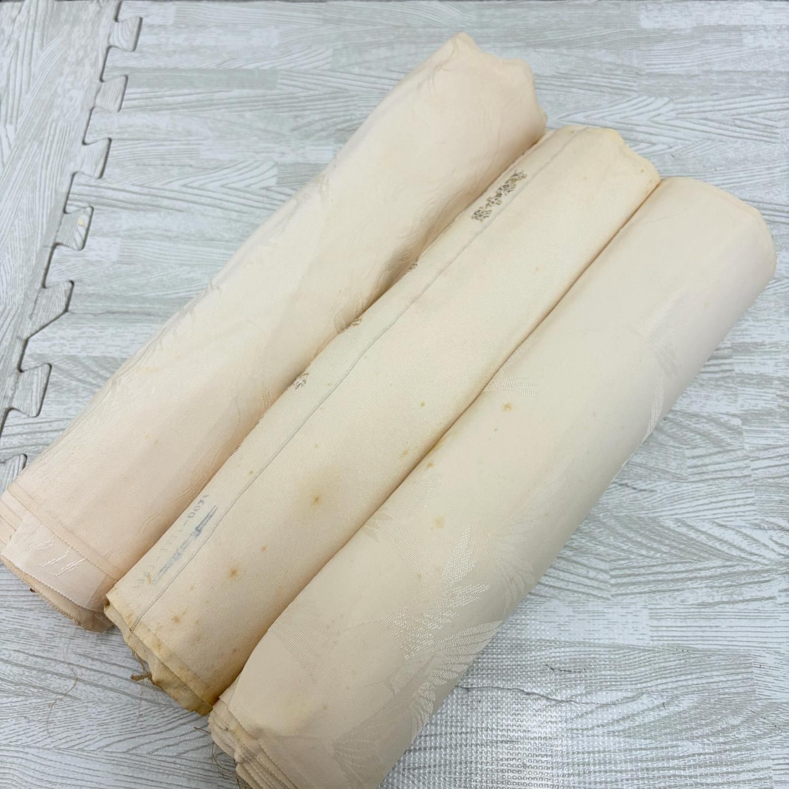 丹後縮緬 白反物 反物 正絹 3本 まとめ売り リメイク材料 s-940