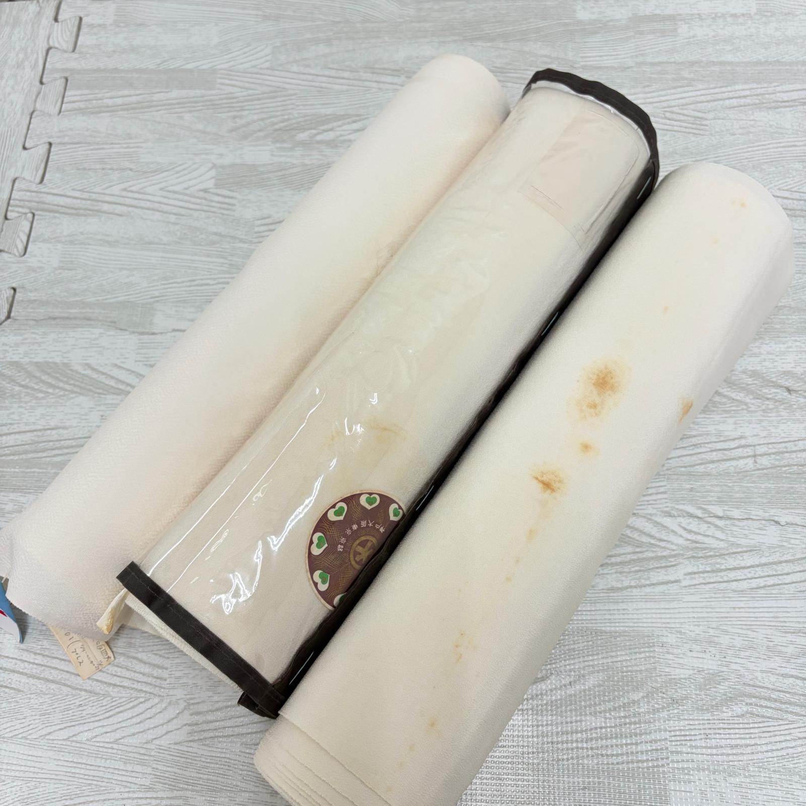 丹後縮緬 白反物 反物 正絹 1本 まとめ売り リメイク材料 s-941