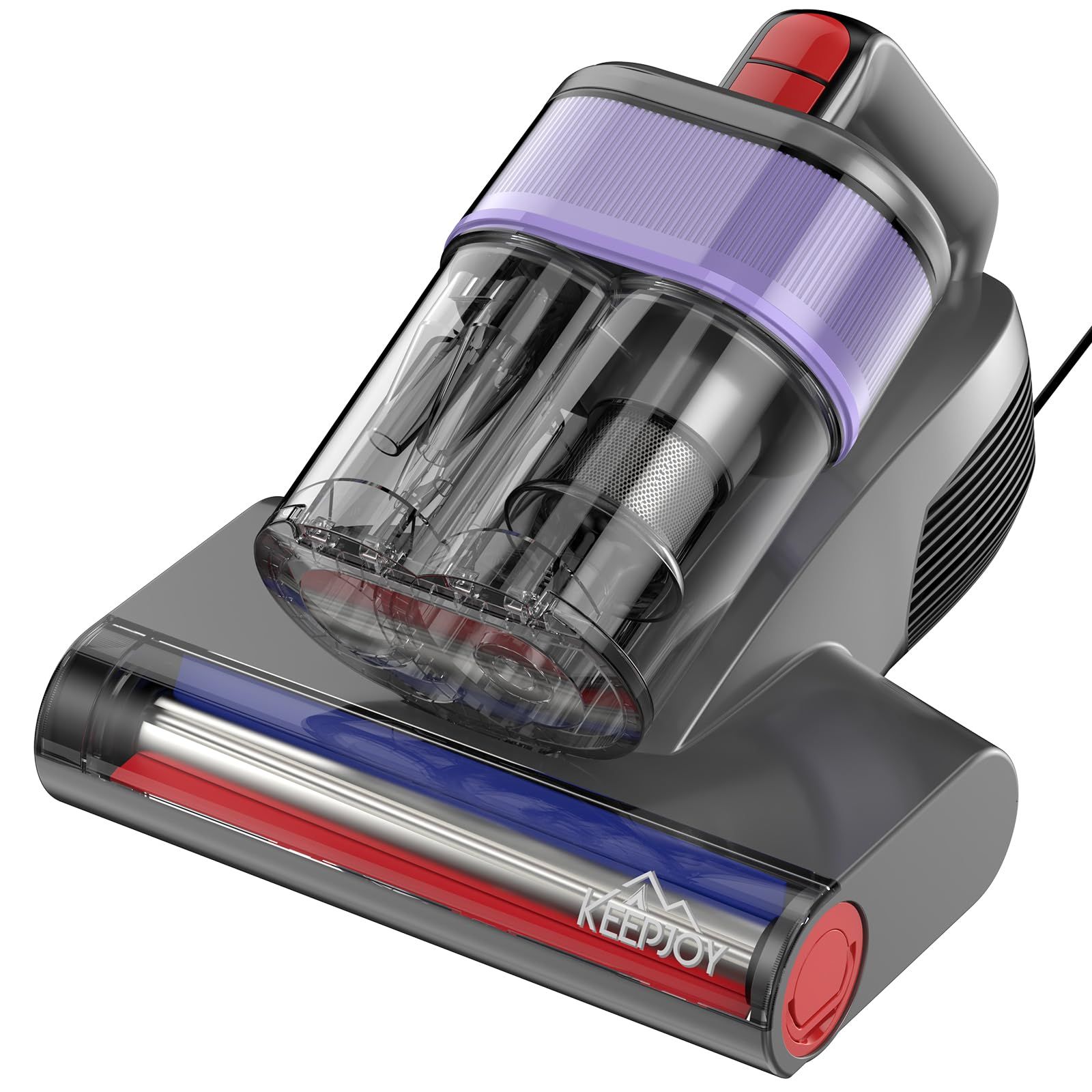 KEEPJOY 布団クリーナー ふとん掃除機 マットレスクリーナー ダニ除去 ダニちりセンサー搭載 12000RPM タタキ振動 65℃温風機能 UVランプ除菌 HEPAフィルター ウイルス除去 0.6L大容量 布団 マットレス ソファ カーペット 快適pms