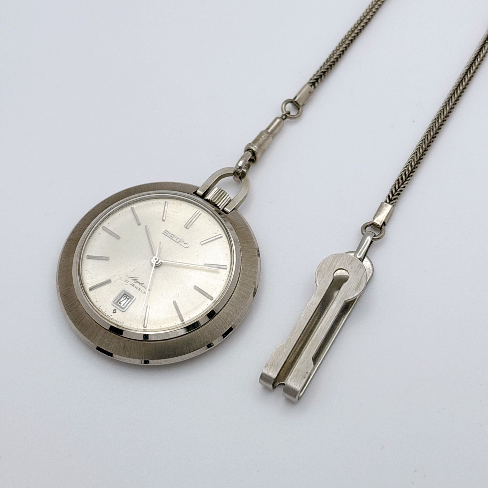 SEIKO セイコー スカイライナー 21石 6102-0010 手巻き デイト 懐中時計 ヴィンテージ 1972年製 稼働 317