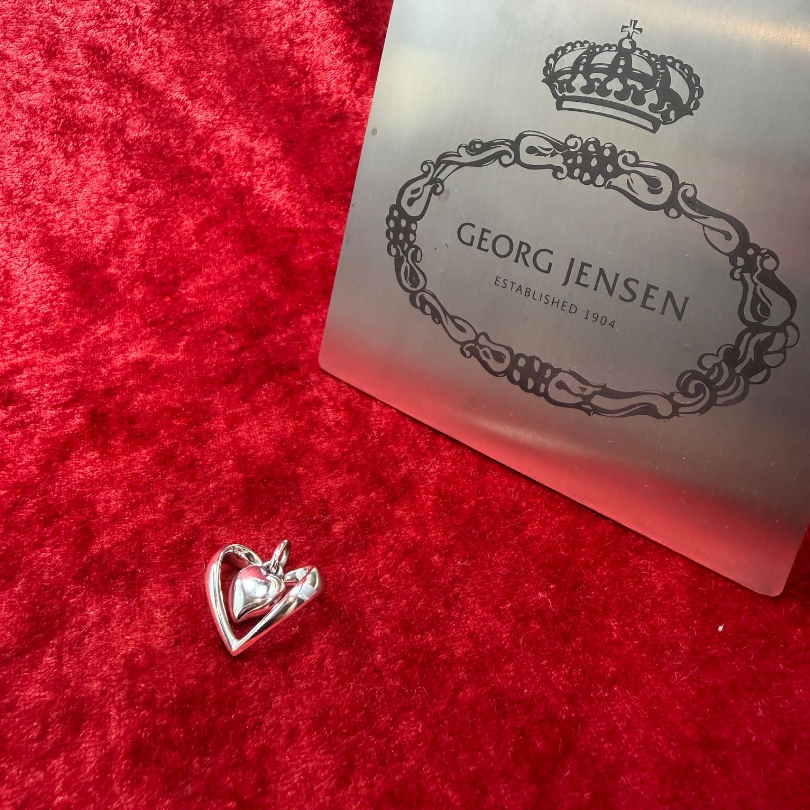 美品 トップ ハート ジョージジェンセン/GEORG JENSEN