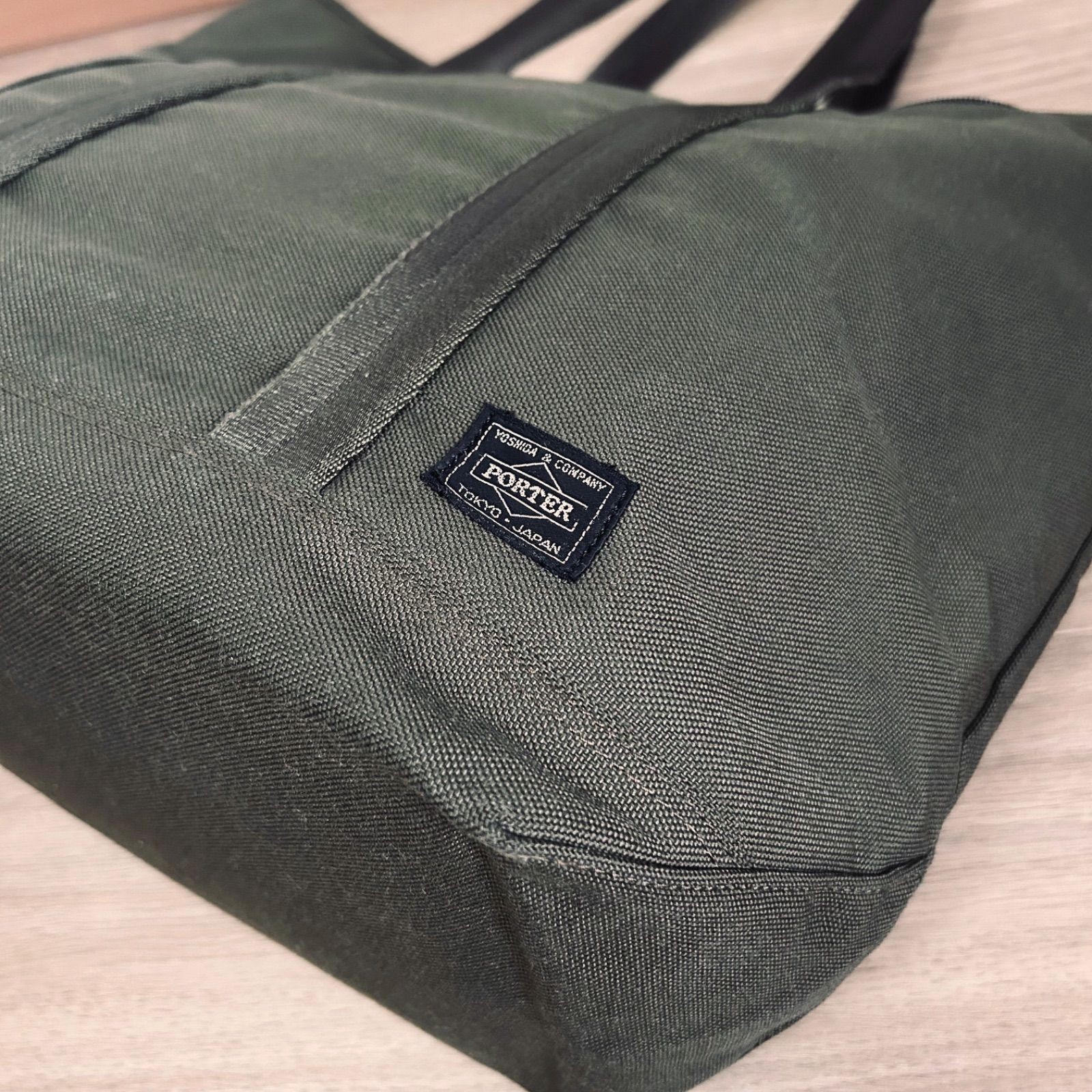 吉田カバン PORTER TENSIONトートバッグ カーキ - メルカリ