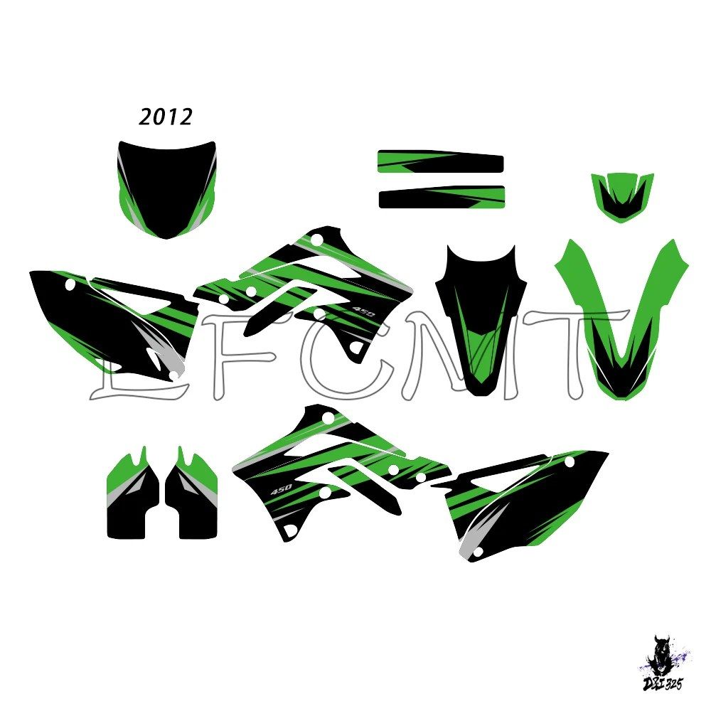 Kawasaki KX450F Graphics - 2012-2015 | 0 1 2 KXF KAWASAKI Kit