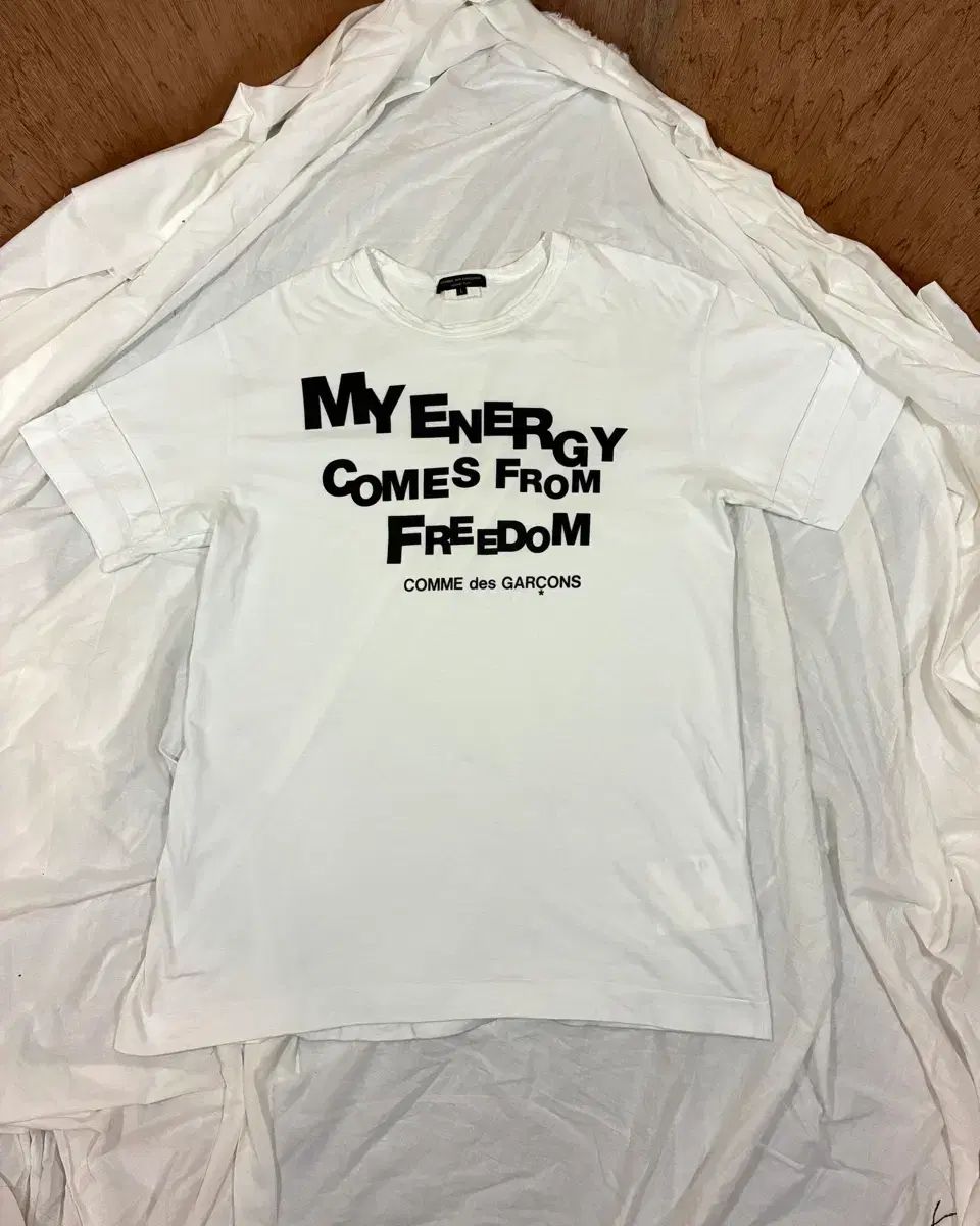 COMME des GARCONS オム プリュス 17SS MY ENERGY COMES FROM FREEDOM Tシャツ