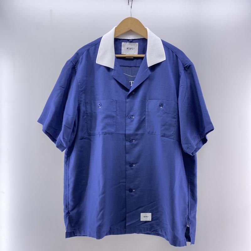 【中古】W)TAPS 24ss KINGPIN SS VCPL.TWILL ブルー サイズ2 241TQDT-SHM07　ダブルタップス[24]