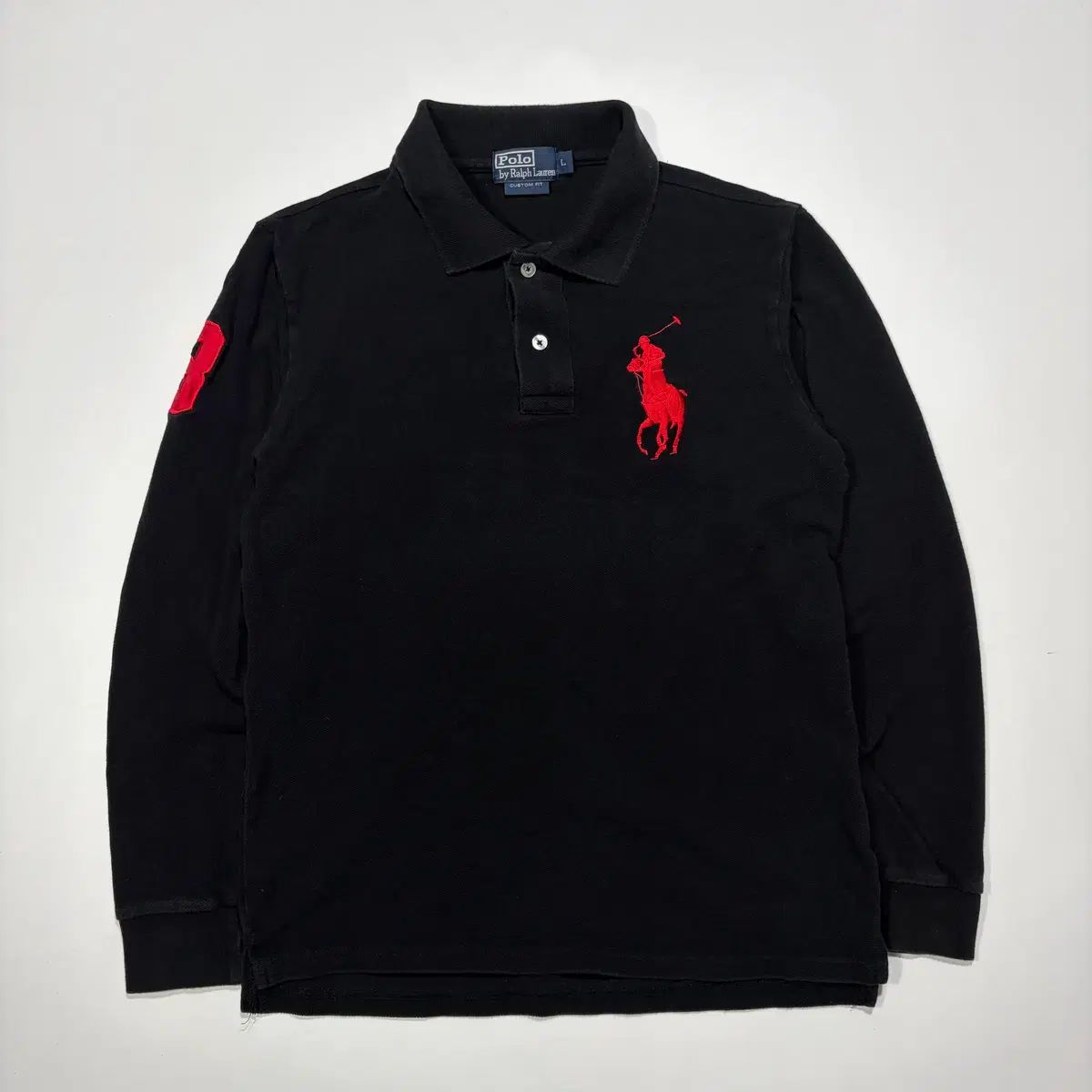 ポロ ラルフローレン ビックポニー レッド ロゴ 長袖 カラーTシャツ
