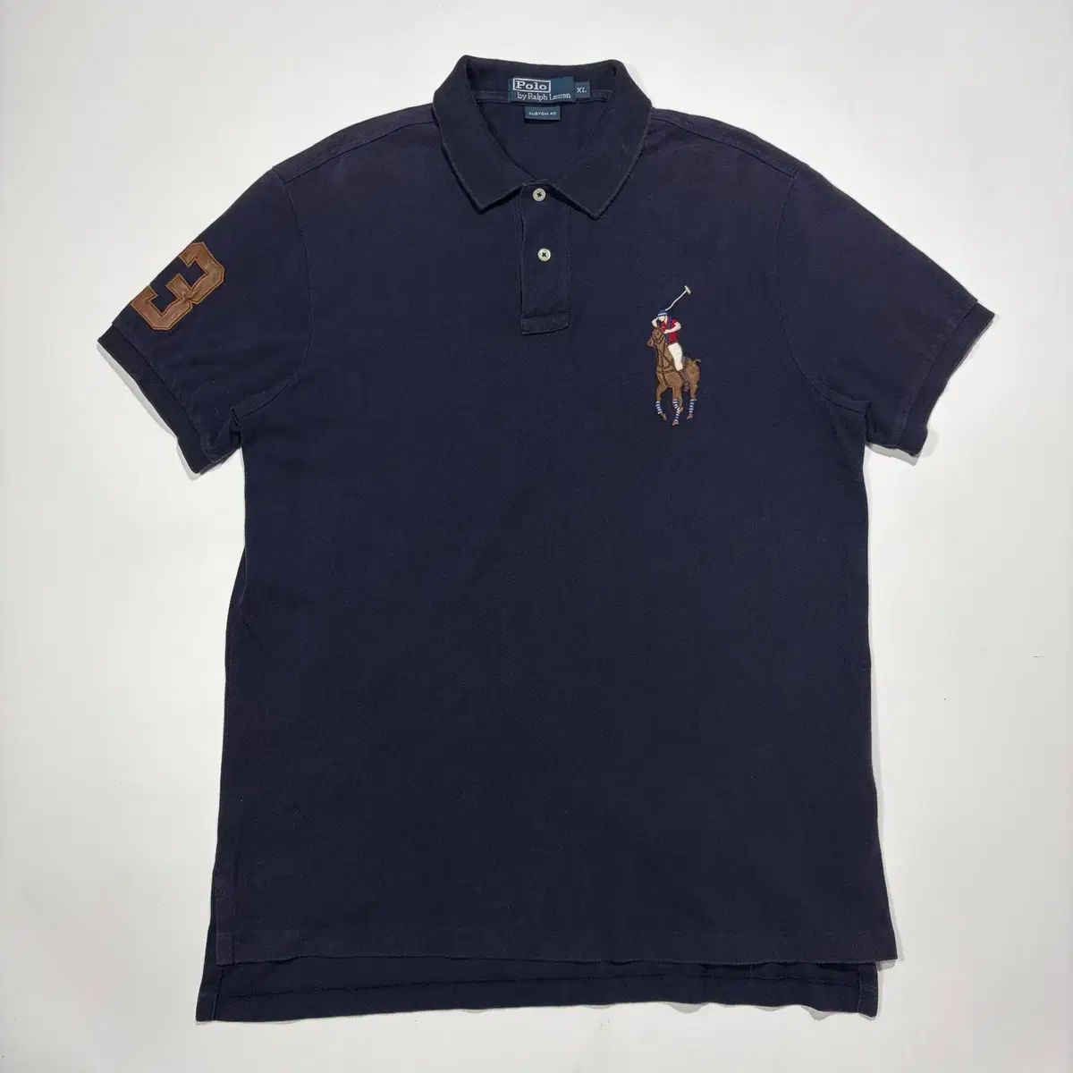 ポロ ラルフローレン ビックポニー ネイビー 半袖 カラ Tシャツ