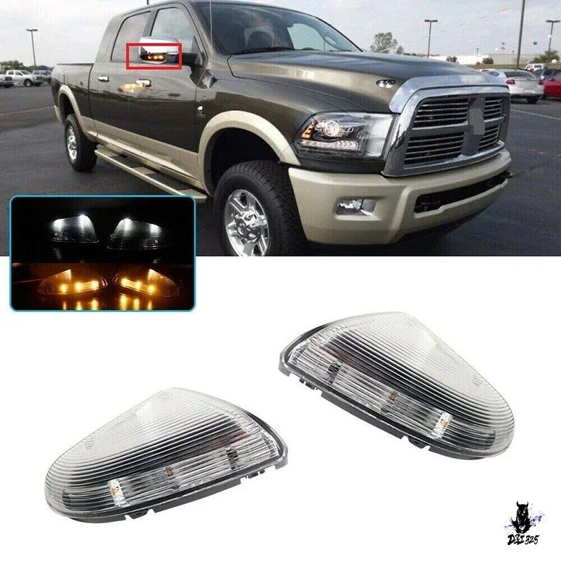 ダッジラム 1500 2500 2012-2015 LED ウインカー付きサイドミラー