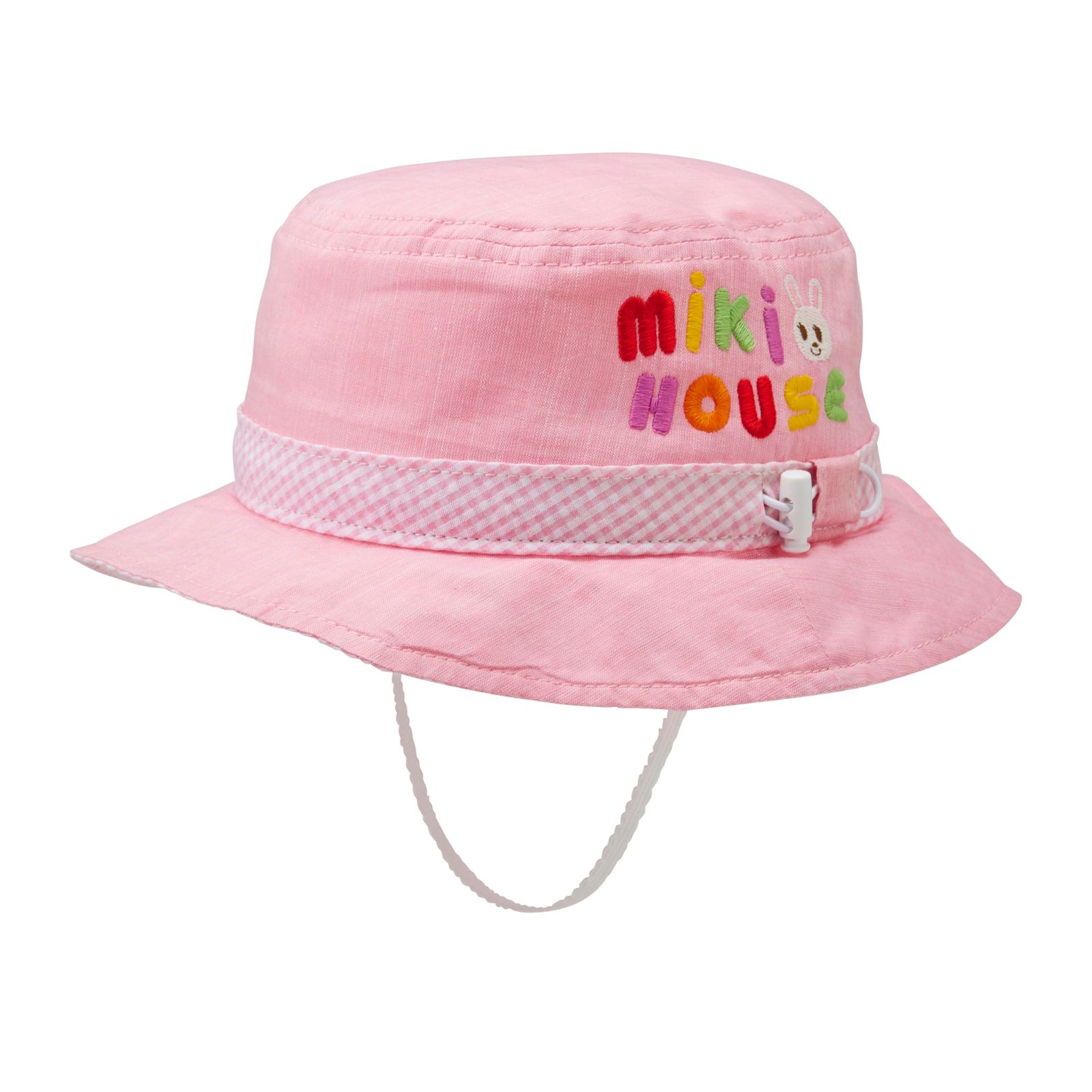 [ミキハウス] 帽子 LL(54-56cm) ピンク ハット UVカット 日よけカバー付き 綿100％ ゴム付き 男の子 女の子 ベビー キッズ 赤ちゃん 子供服 12-9105-684 LL ピンク