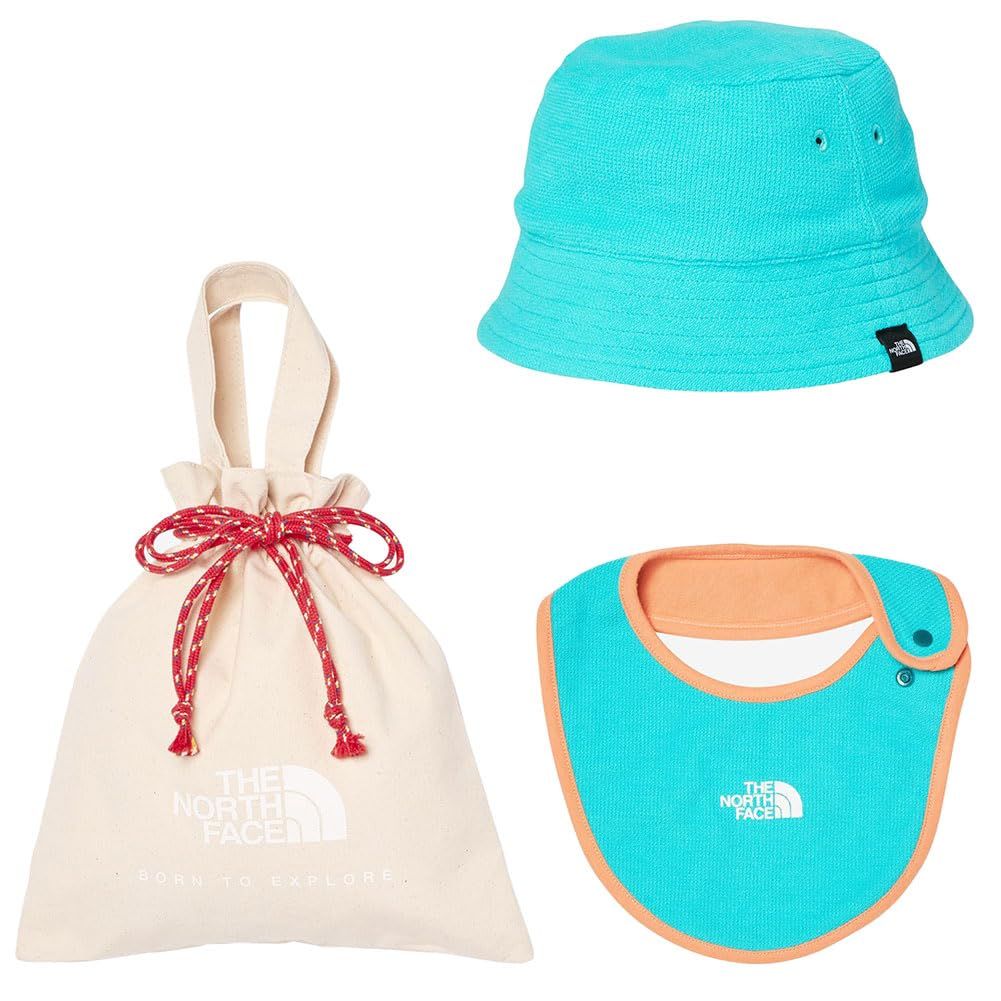 [THE NORTH FACE] Baby Hat & Bib Set ガイザーアクア BM