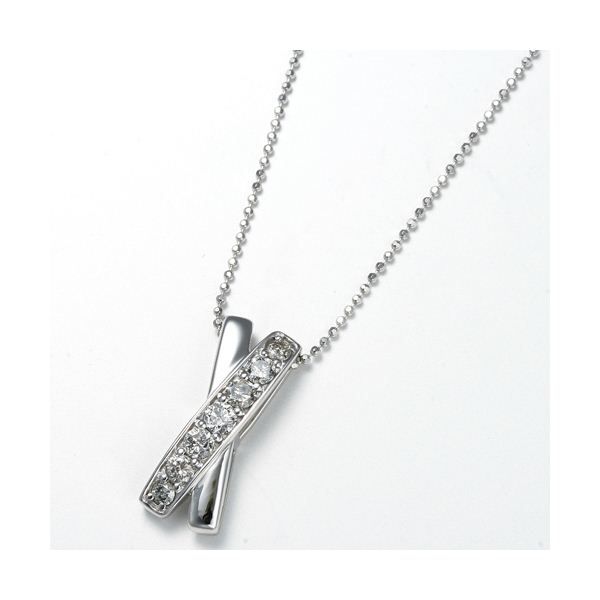 0.5ct ダブルクロスダイヤエタニティペンダント レディース ジュエリー プレゼント