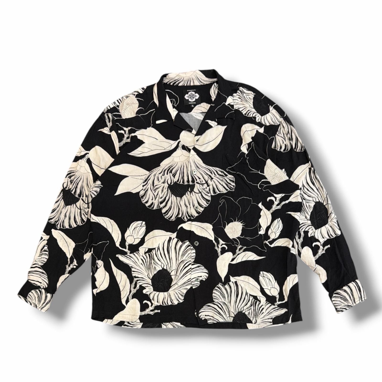 BUDSPOOL × GAKKIN 廻り花 L/S HAWAIIAN SHIRT 長袖ハワイアンシャツ