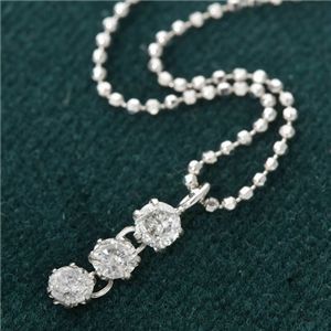 純プラチナ 0.25ct3ストーンダイヤモンドペンダント/ネックレス レディース ジュエリー プレゼント