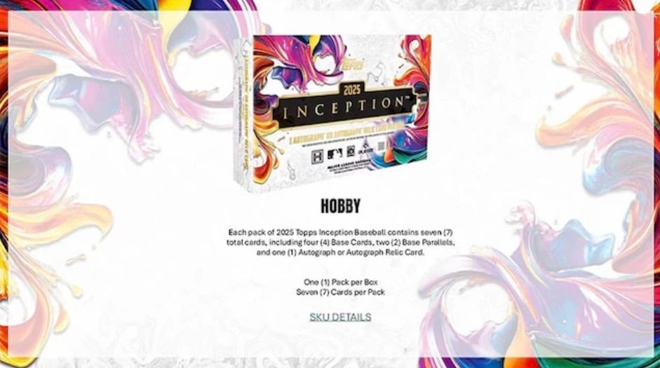 新品未開封 2Boxセット】2025 Topps Inception Baseball Hobby Box