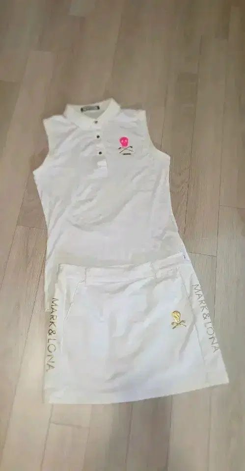 MARK & LONA マークアンドロナ レディース ノースリーブ カラーTシャツ + スカート