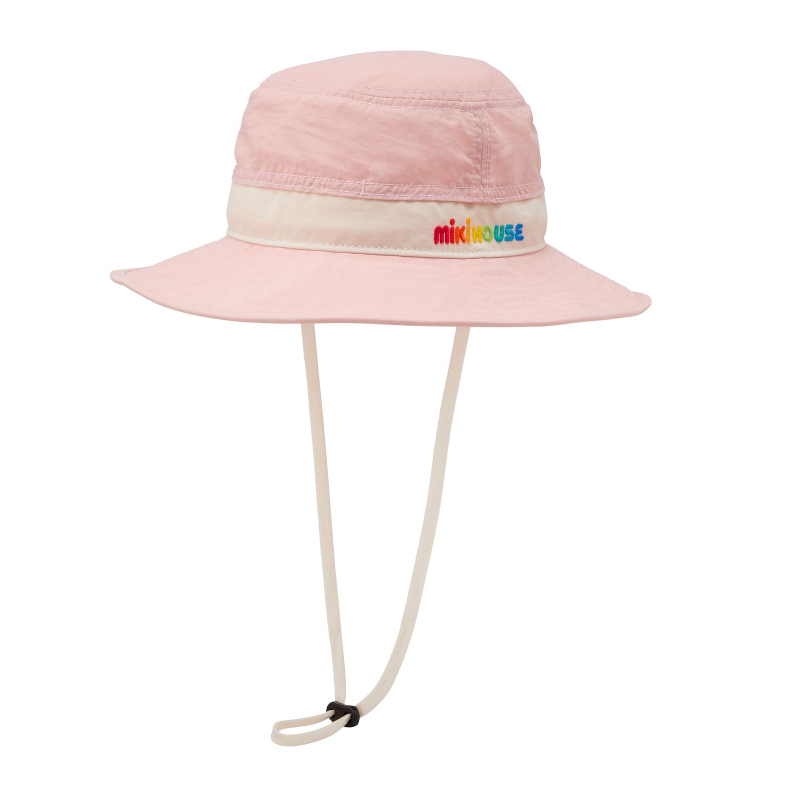 [ミキハウス] 帽子 ハット UVカット 日よけカバー付き 日よけ帽子 ロゴ 男の子 女の子 ベビー キッズ 子供服 12-9104-148 M(50-52cm) ピンク