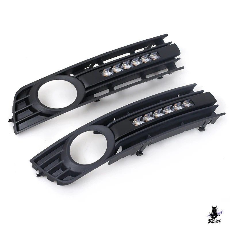 Audi A4 B6 2001-2005 用 LED フォグライト グリルカバー デイタイムランニングランプ