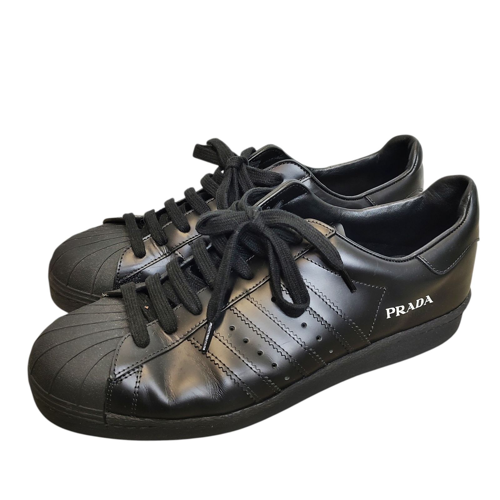 PRADA プラダ × ADIDAS Superstar レザー ローカット スニーカー