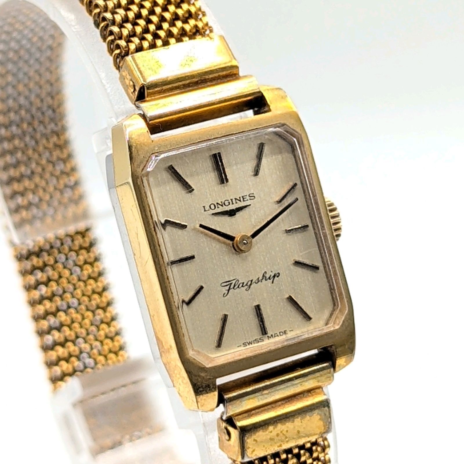 Longines Flagship Watch Hand-Winding Ladies Square Gold Y2K 00S