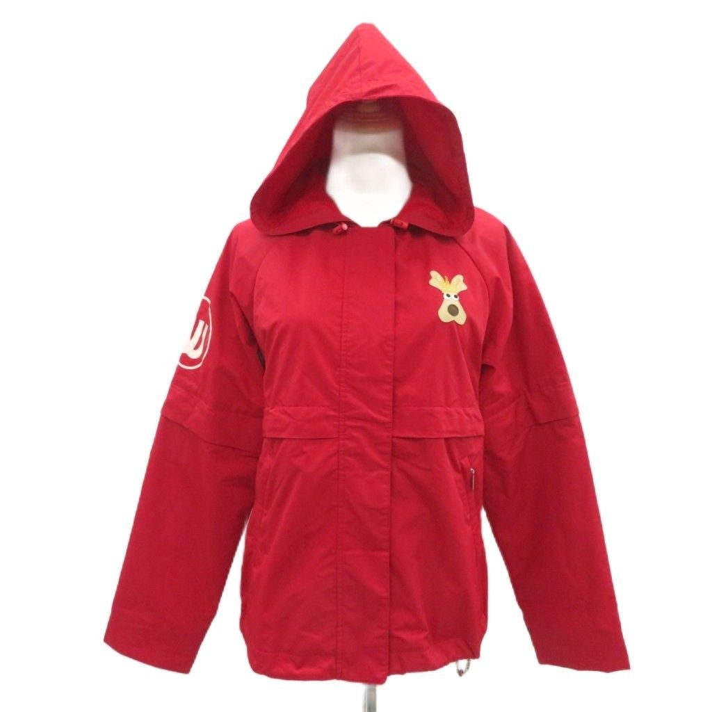 エムユースポーツ ゴルフウエア ジャケット ミドル丈 42 XL 赤 フード付 エムユースポーツ M・U SPORTS ゴルフウエア ジャケット ミドル丈 42