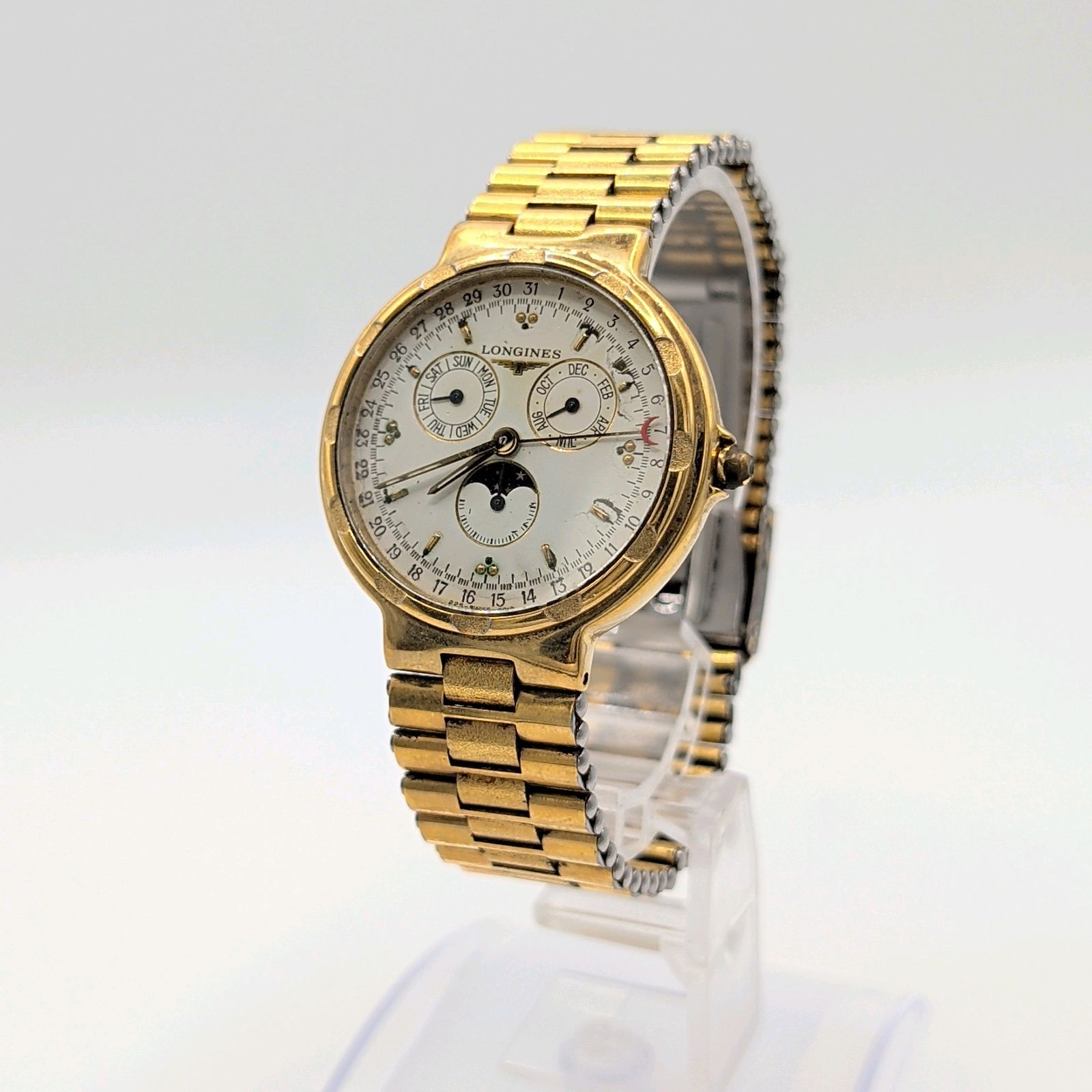 LONGINES Conquest Watch Quartz Gold Date Y2K 00S ロンジン コン