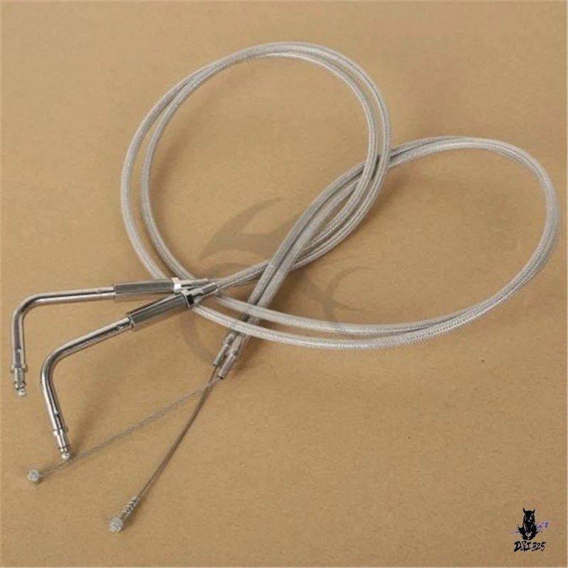 ハーレー ステンレス スロットルケーブル 110cm FLH FLT FXD FLST FXST 1996-2010