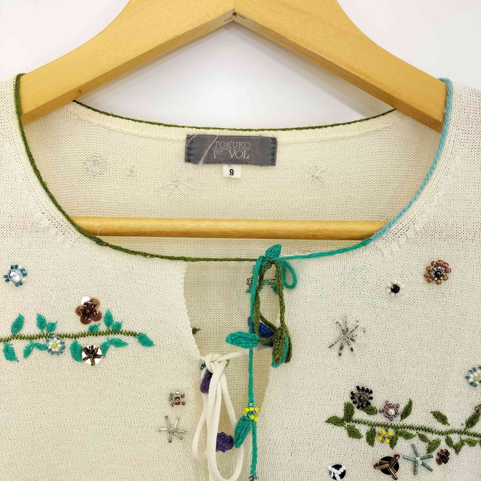 トクコプルミエヴォル TOKUKO 1er VOL 刺繍 ビーズ フロント ダブル