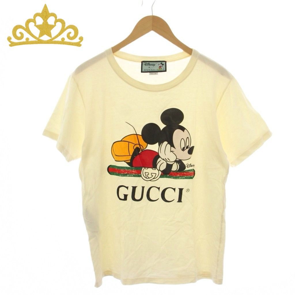 GUCCI × Disney ミッキーマウス プリント Tシャツ カットソー 半袖 メンズ グッチ ディズニー
