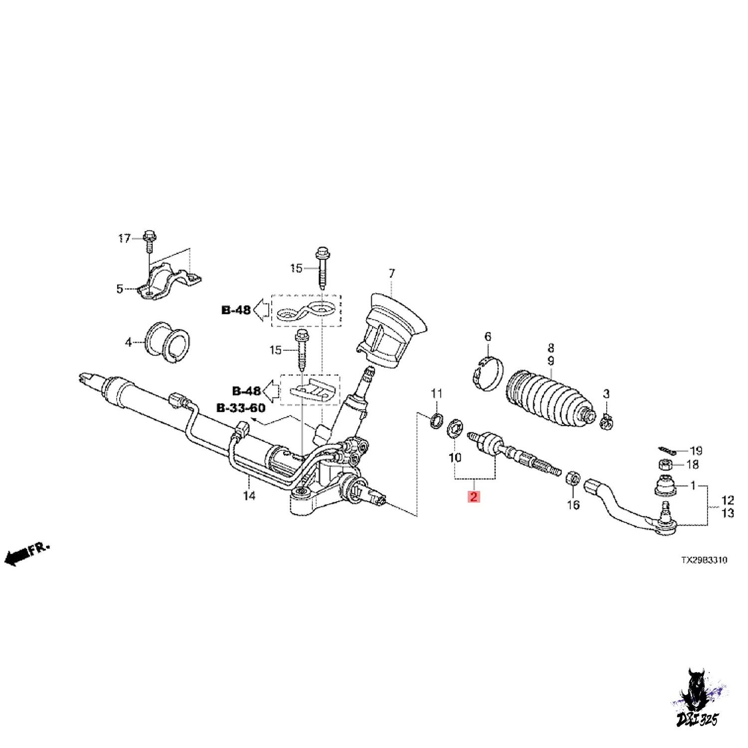 Honda Civic シビック用 ステアリング ボールジョイント タイロッド 53010-SNA-A01 Honda Civic シビック用 ステアリング ボールジョイント タイロッド 53010-SNA-A01