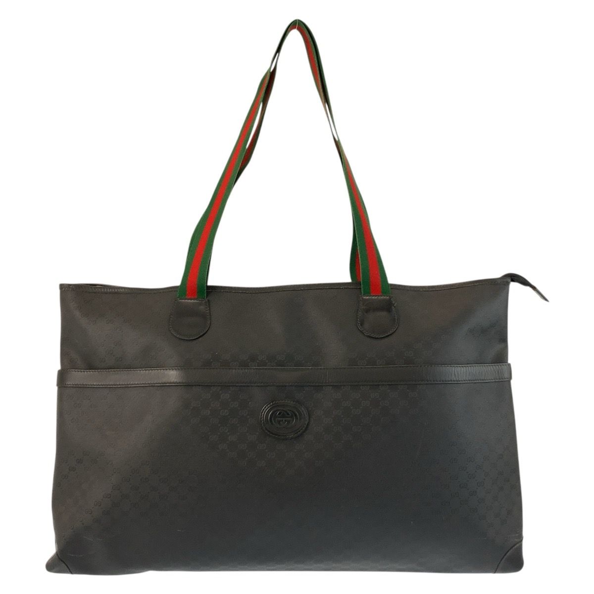 美品 GUCCI グッチ ヴィンテージ マイクロGG シェリーライン ブラック