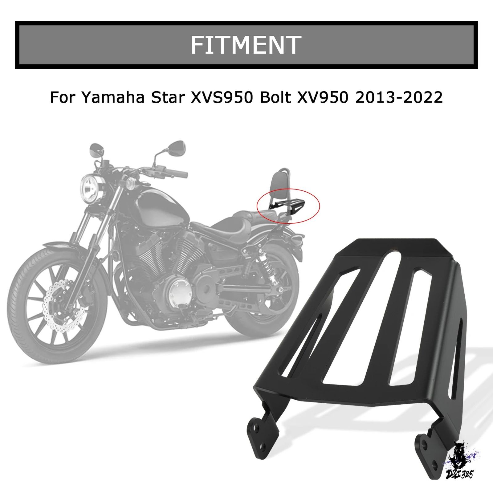 パッセンジャーシートバックレスト ヤマハ スター XVS950 ボルト XV950 