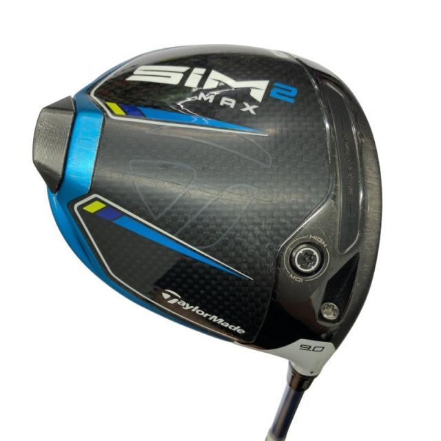 【中古】 テーラーメイド SIM2 MAX 9° ドライバー DR 純正特注シャフト (フレックスX) メンズ 男性用 右利き 右用 Cランク ゴルフクラブ