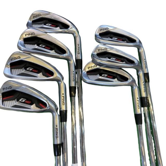 【中古】 ピン G410 8S アイアンセット IR PING AWT 2.0 LITE (フレックスS) メンズ 男性用 右利き 右用 Cランク ゴルフクラブ