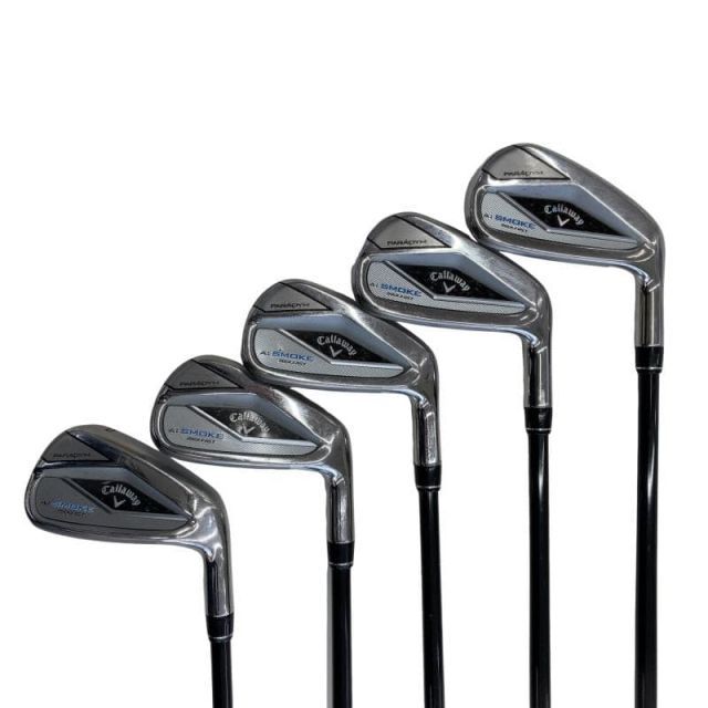 【中古】 キャロウェイ PARADYM Ai SMOKE MAX FAST 5S アイアンセット IR 純正特注シャフト (フレックスS) メンズ 男性用 右利き 右用 Cランク ゴルフクラブ