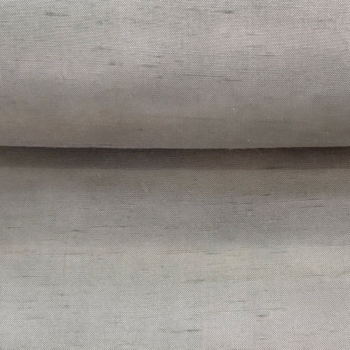 反物 逸品 牛首紬 証紙 落款 霞ぼかし柄 灰茶 正絹 【中古】