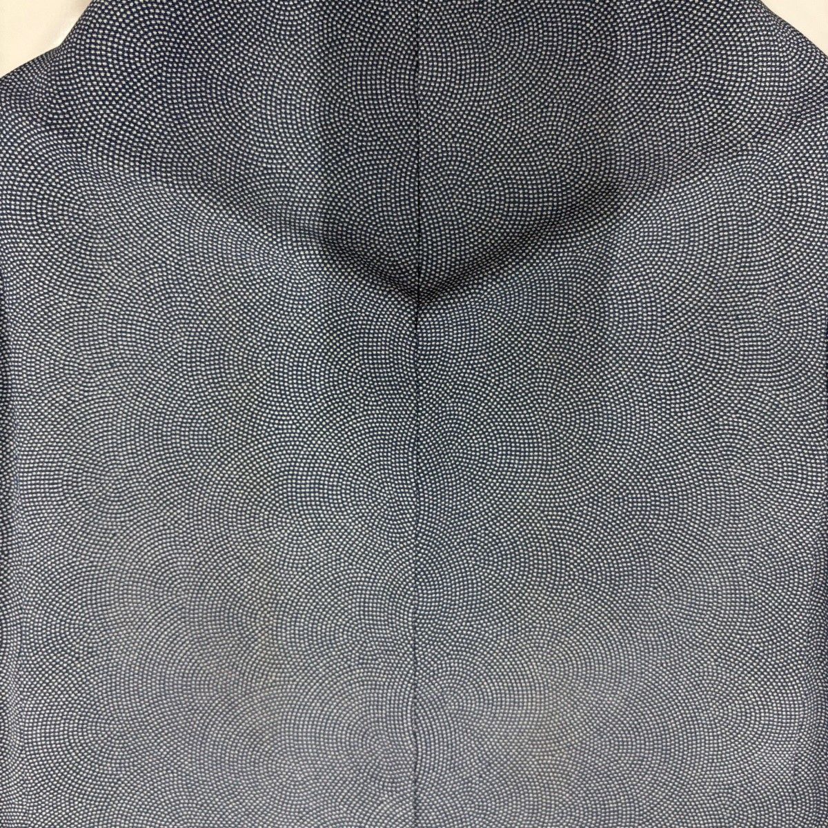 江戸小紋 身丈157cm 裄丈65cm M 袷 鮫 青灰色 正絹 秀品 【中古