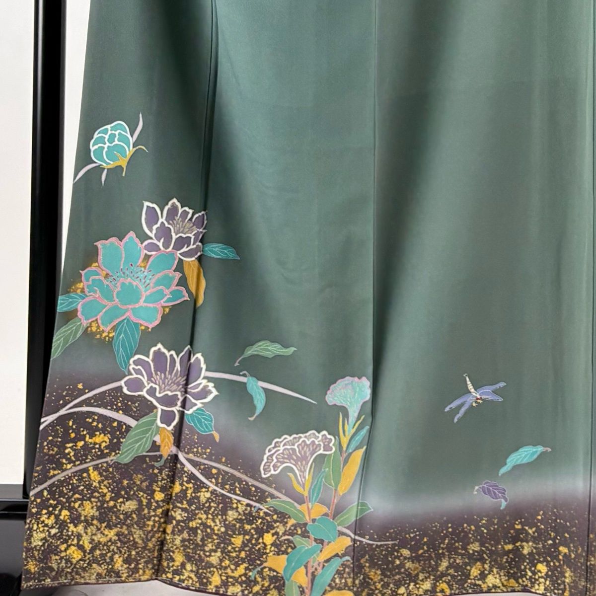 訪問着 身丈165.5cm 裄丈65cm M 袷 落款 草花 葉と実 ぼかし