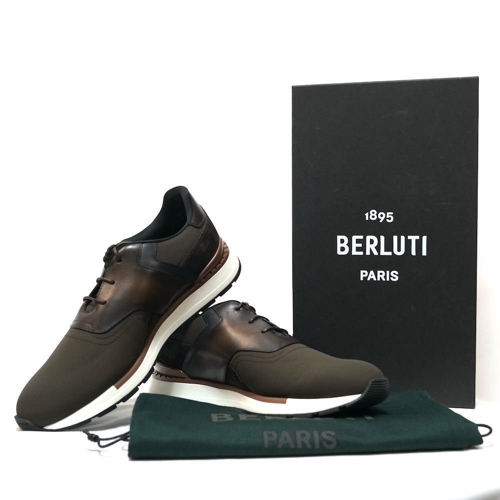 BERLUTI PARIS 1895 ベルルッティ Fast Track Derby TORINO ファスト トラック ダービー トリノ スニーカー ブラウン 9サイズ（約28.5cm） S6372-001 新品未使用