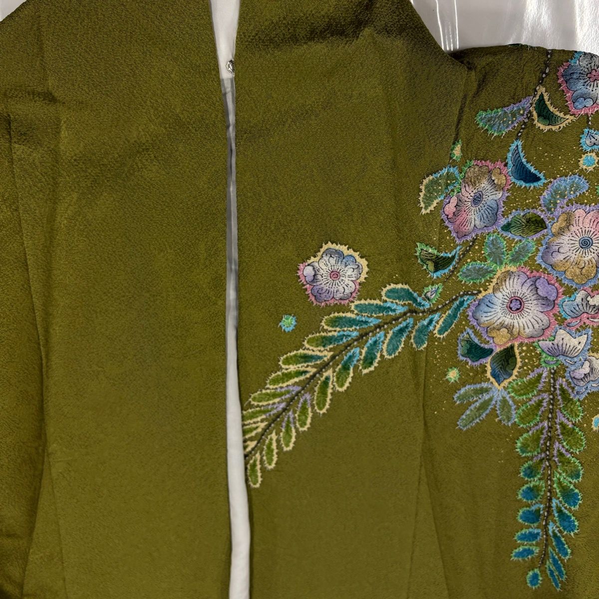 美品】 振袖 身丈165.5cm 裄丈68.5cm L 袷 やまと 辻が花 金彩 ぼかし 