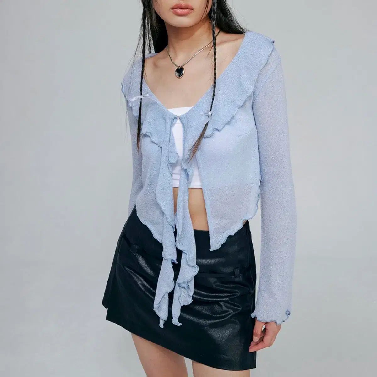 カプリシュー ウィンター カーディガン Plum cardigan_blue
