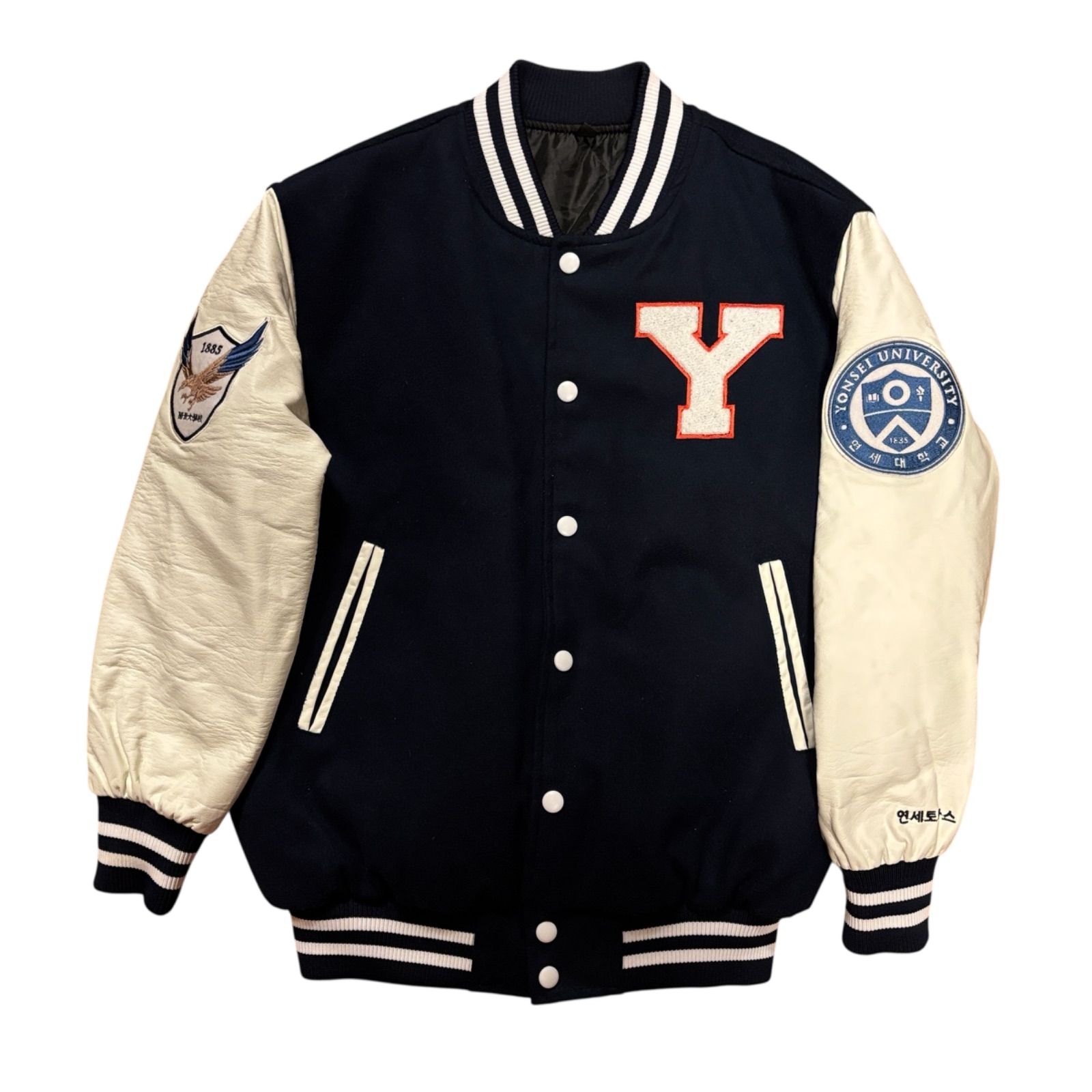 Yonsei University 延世大学ジャケット　スタジャン　XL YONSEI UNIVERSITY 延世大学 スタジャン ユニセックス 中綿 ワッペン