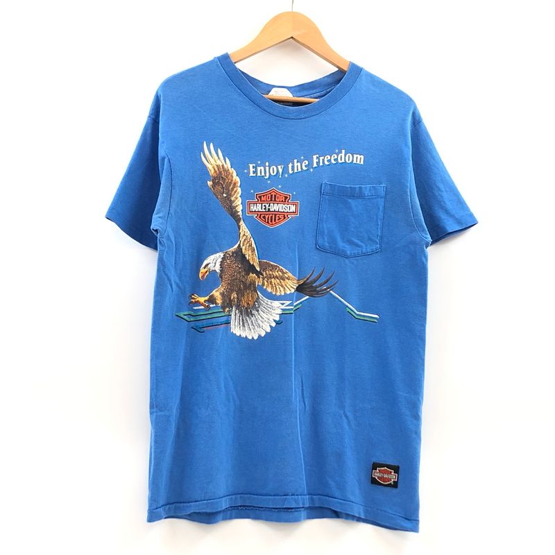 【現状品】HARLEY-DAVIDSON ハーレーダビッドソン × HANES BEEFY ヘインズビーフィー EAGLE PRINT 
